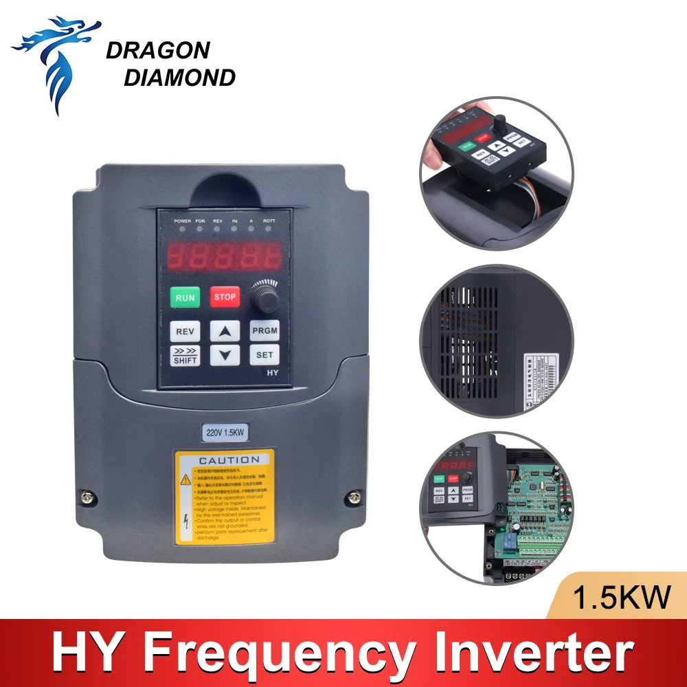 1.5KW Frequency Converter 220V VFD Variable Frequency Driver AC/DC Spindle Inverter For CNC Spindle Motor vfd inverter vfd 1 5kw 2 2kw frequency inverter 3p 220v output frequency converter variable frequency drive