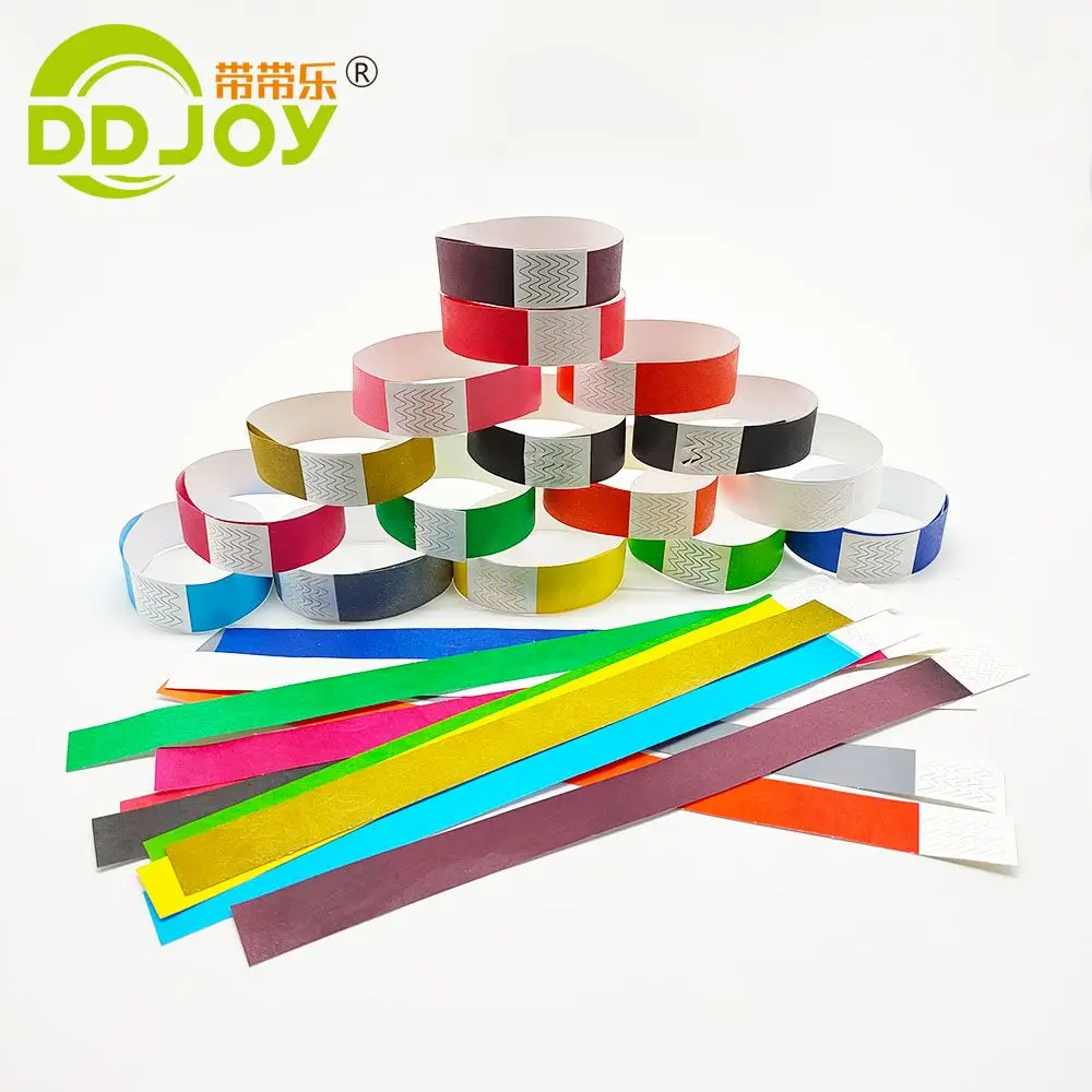 

DDJOY Tyvek Wristbands Variety Pack Waterproof Recyclable Comfortable Tear Resistant Paper Bracelets Wrist Bands