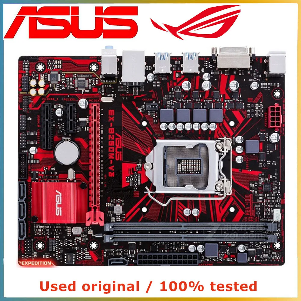 

B250M-V3 For ASUS EX-B250M-V3 Computer Motherboard LGA 1151 DDR4 32G For Intel B250 Desktop Mainboard SATA III PCI-E 3.0 X16