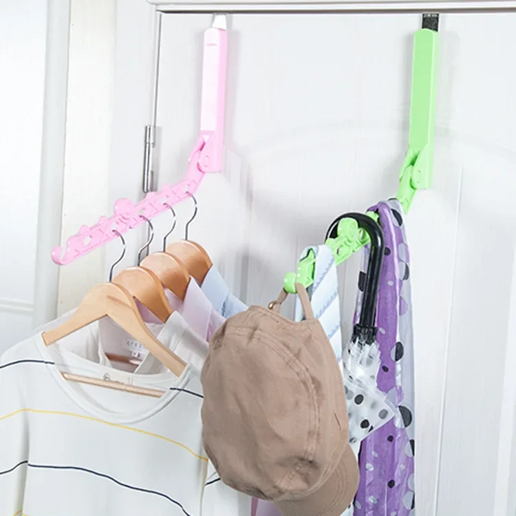 Over The Door Drying Rack - 2 Pack Foldable Hooks For Towels & Coats