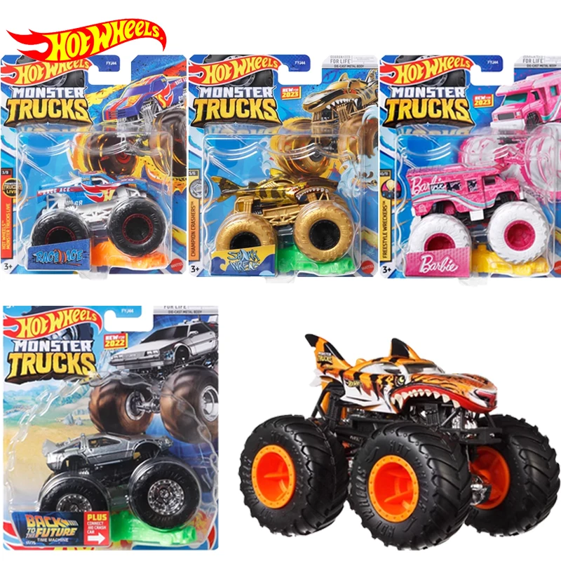 

Подлинный автомобиль Hot Wheels монстр-Трак литый под давлением автомобиль 1/64 большая фута риномит Назад в будущее детские игрушки для мальчиков Детский подарок