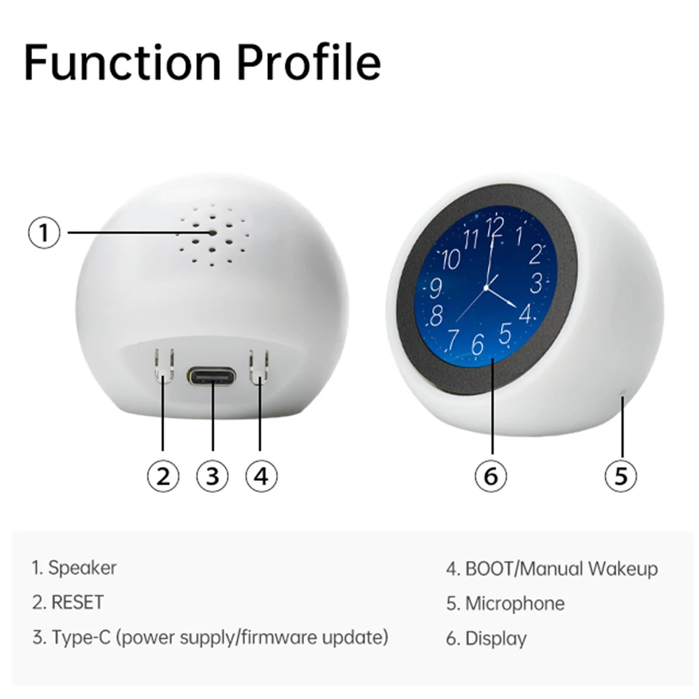 Robot Aibi For XiaoZhi DeepSeek AI Voice Chat Robot Ball ESP32-S3 1.28inch LCD N16R8 Development Board EspHome Assistant Wifi Weather Clock Ai Robot For Kids