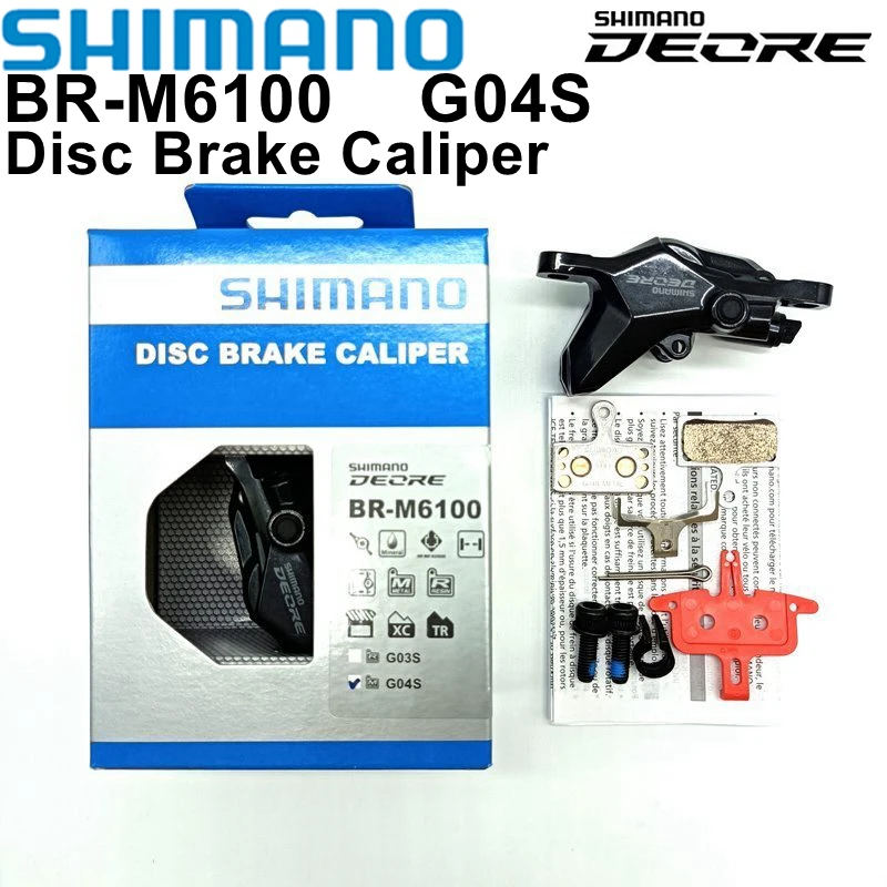 

Штангенциркуль дискового тормоза Shimano Deore, детали для горного велосипеда BR M6100, гидравлический дисковый тормоз, штангенциркуль тормоза G04S, металлические колодки