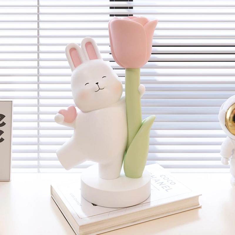 

Rabbit desktop ornaments cute girl heart tea table porch decoration wedding gifts to send girlfriends housewarming gifts.