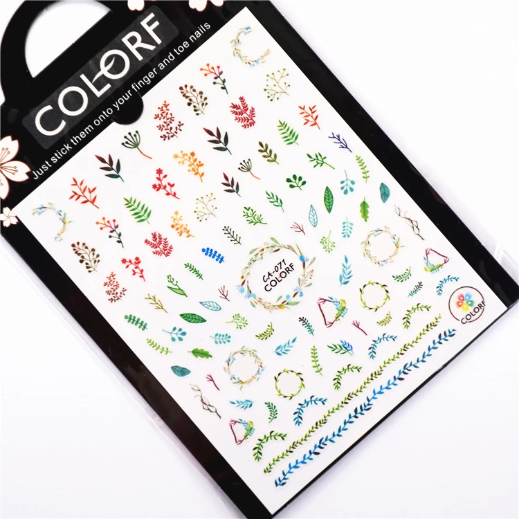 

10pcs Flower Nail Slider Sticker 3D Adhesive Butterfly Flower Nail Art Stickers Nail Decals for Nail Manicure DIY Decoration