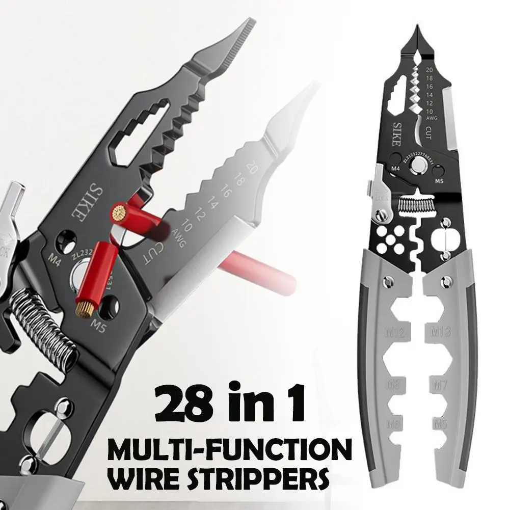 

Multifunctional Wire Stripper 28 In 1 Strong Pliers For Cutting Wire, Pressing Wire, Dividing Wire And Peeling Electrical P Q3B7
