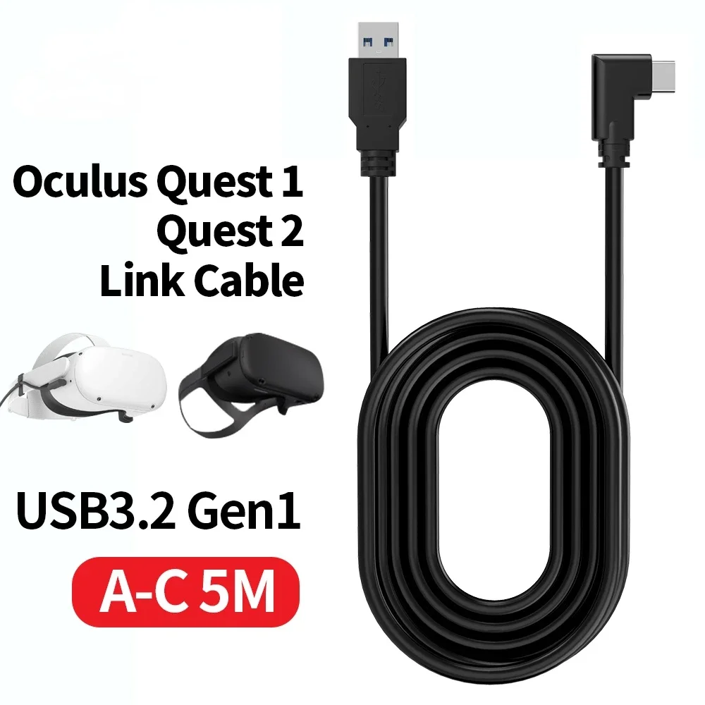 Oculus Link USB- C Steam VR Quest/2 Type- C 3.1  ̺,    3m 5m   