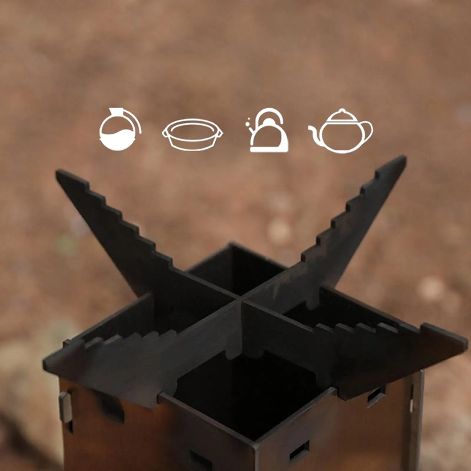 Camping Rocket Stove Wood Burning Stoves for BBQ, Emergency, Backyard Cooking,