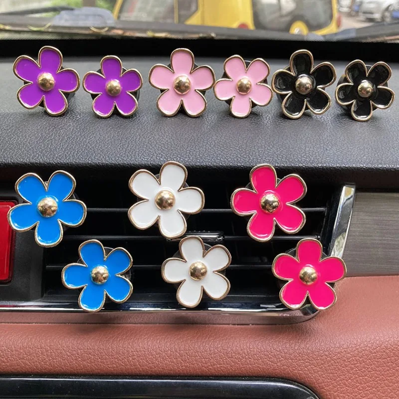 

Daisy Car Air Outlet Perfume Clip Cute Mini Flower Aromatherapy Creative Car Interior Decoration Air Freshener Accessories