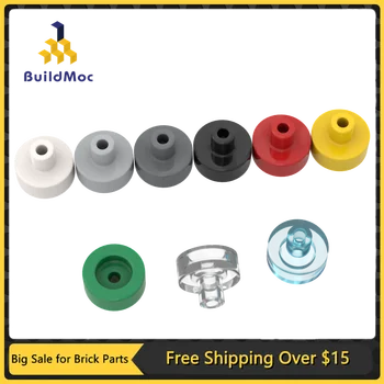 10Pcs MOC 부품 20482 타일 라운드 1x1 할로우 바 호환 벽돌 DIY Assmble 빌딩 블록 입자 아이 두뇌 장난감 선물