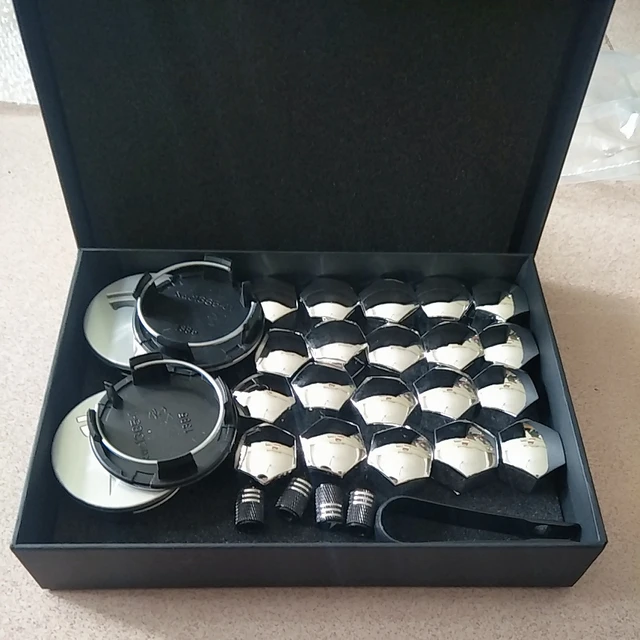 56MM 4PCS 25PCS 29PCS Wheel Center Hub Caps for T-es la Model 3/SX Y Center Cap Set & Wheel Lug Nut Cover Kit T esla Decorations Silver 29PCS BOX