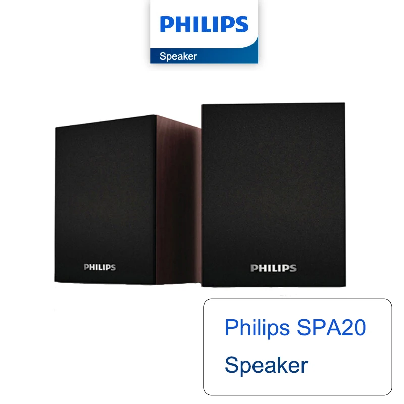 

Портативная Bluetooth-Колонка Philips SPA20, мощная звуковая коробка, усиление басов, двойное сопряжение, твердая древесина, для внутреннего рабочего стола
