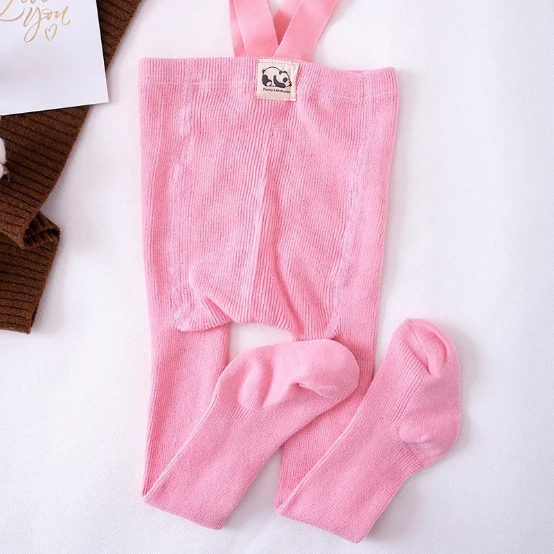 Cotton Baby Pantyhose Newborn Infant Pants High Waist Cross Straped Baby Leggings Boys Girls Pants