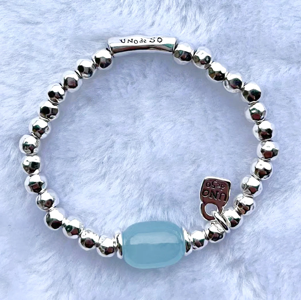 2023 New High Quality Fashion UNO Bead Bracelet Silver Factory Wholesale Gift Free Shipping