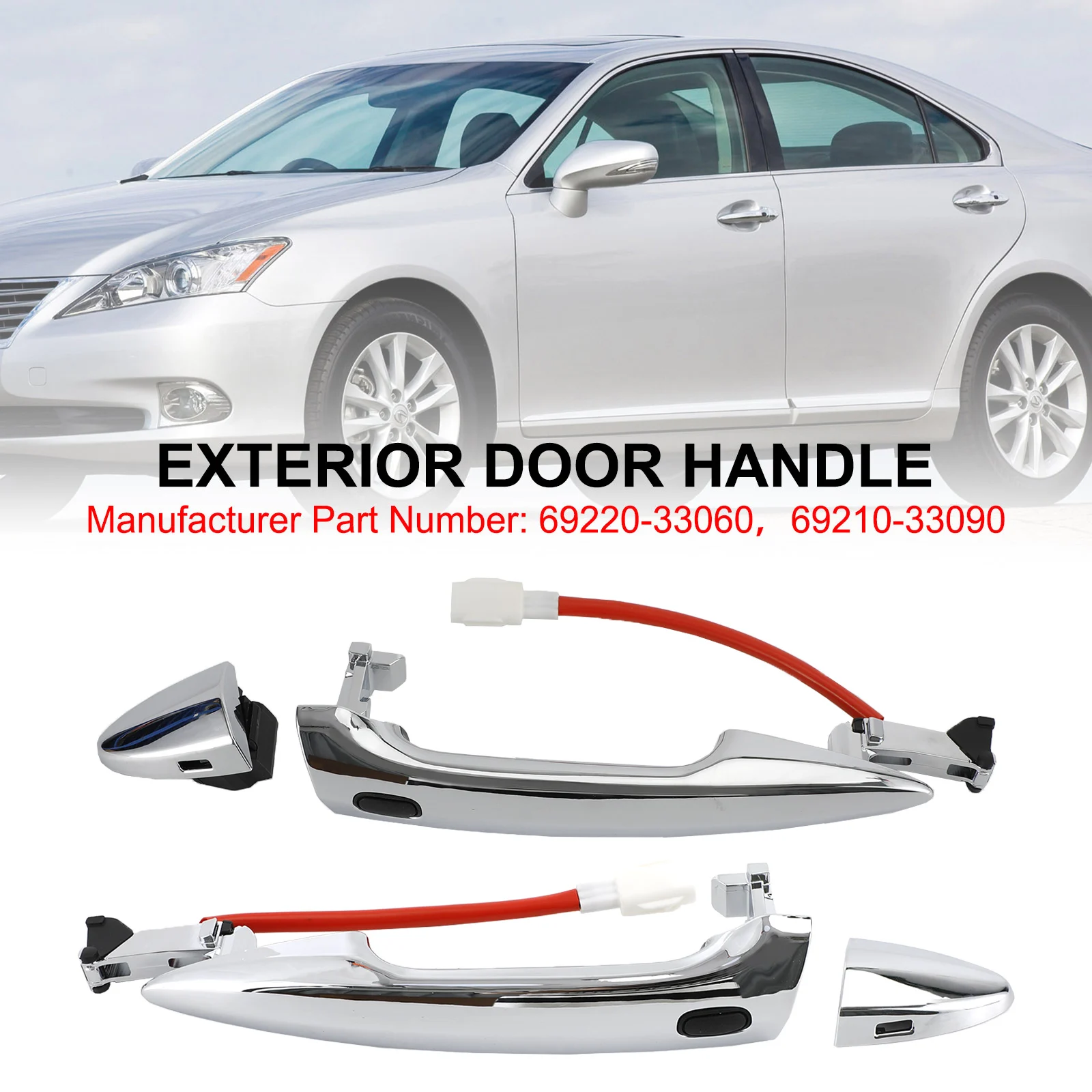 

Artudatech 2x Front Exterior Door Handle 69210-33090/60 For LEXUS ES350 LS460 LS600h Car Accessories