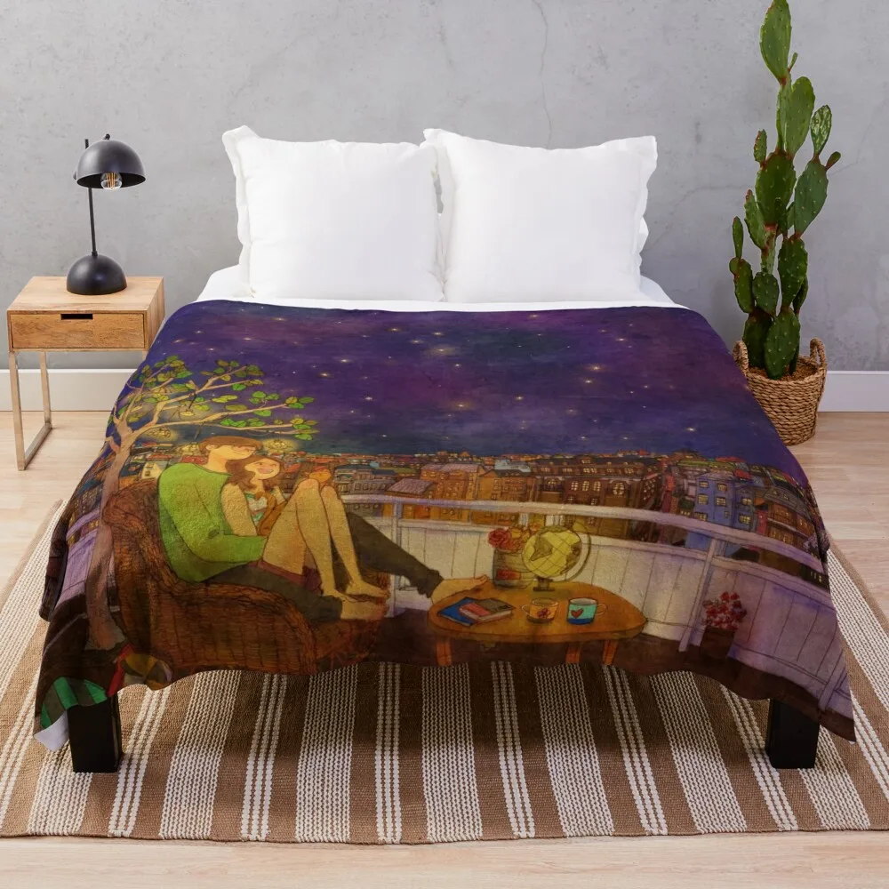 Puuung Illustration No.96 Throw Blanket Quilt Soft Plush Plaid for sofa warm for winter Bed Blankets