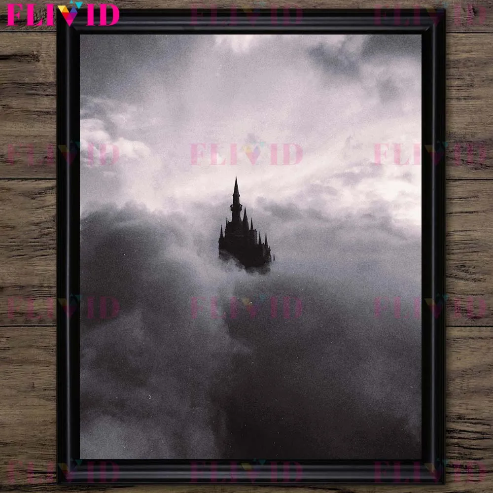 Gothic Surrealism Castle Canvas Art Poster - Vintage Wall Decor