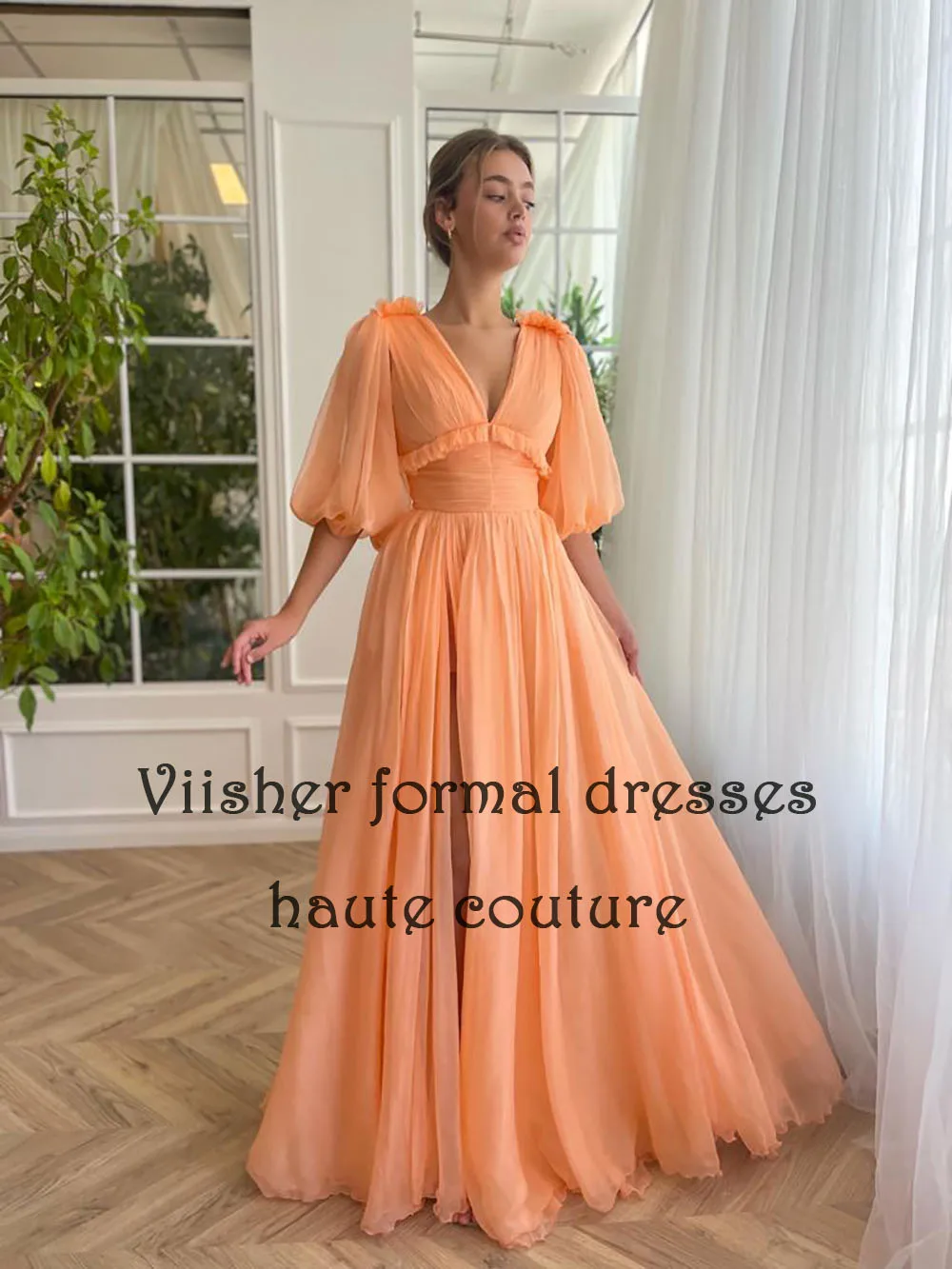 Рисунок 3 - Оранжевое шифоновое платье-трапеция