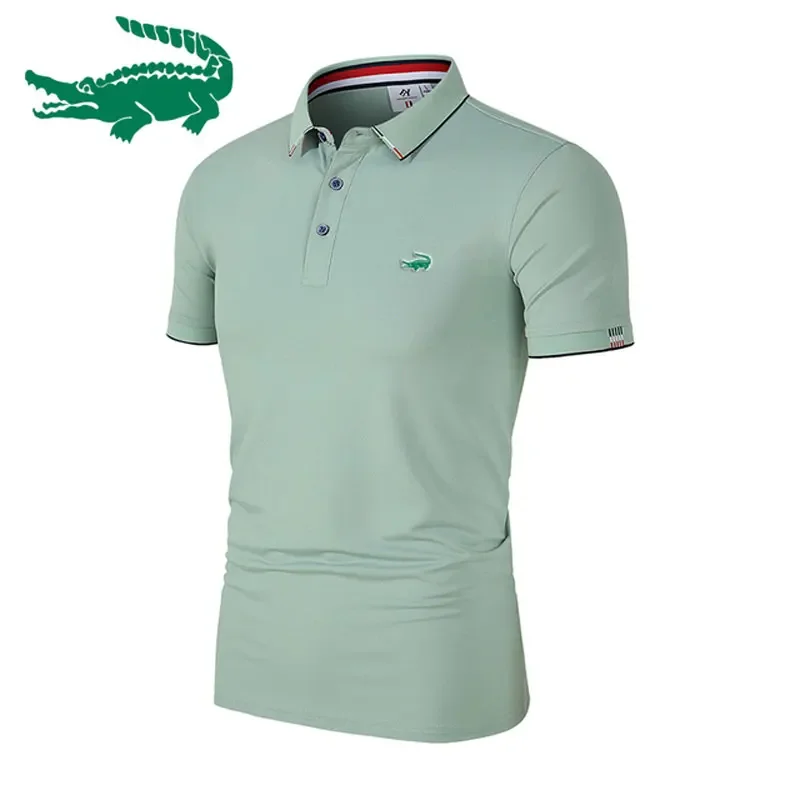 

2024 Summer CARTELO Brand Polo Embroidered Shirt For Men Sleeve Breathable Top Business T Shirt Casual Extra large Polo T Shirt