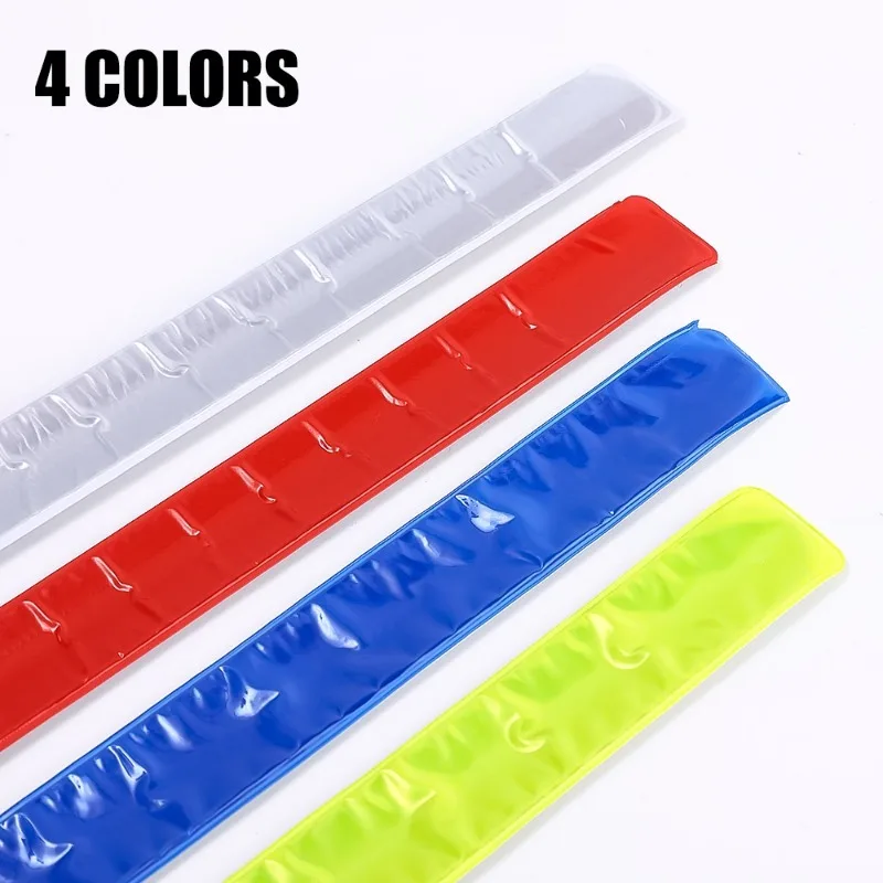 Bike Accessories 40x3cm Running Fishing Cycling Reflective Strips Bike Safety Night Warning Bicycle Bind Pants Leg Wrist Strap Reflective Tape