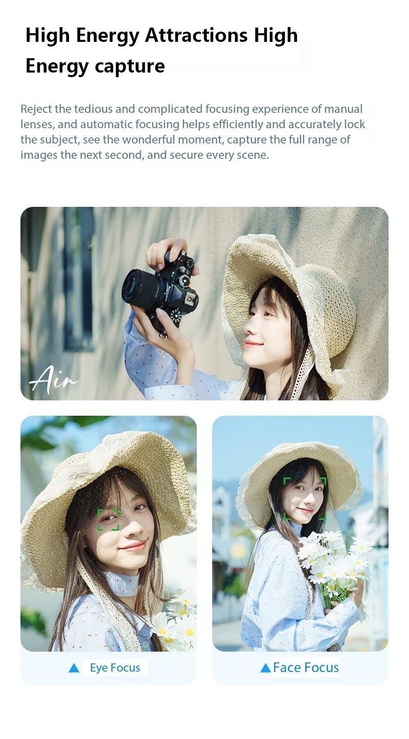 Viltrox AF 50mm f2.0 air Full Frame Auto Focus Lens for Sony E 6700 A7C2 A7CR A7