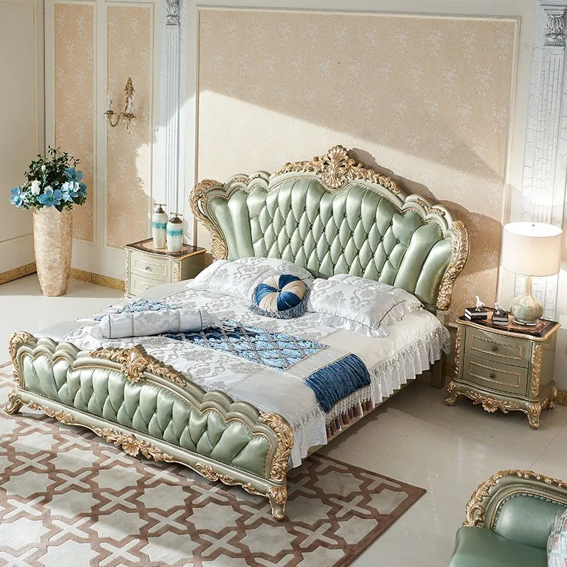 New Yorfraîchement-Meubles de lit de chambre à coucher, style européen  antique, royal