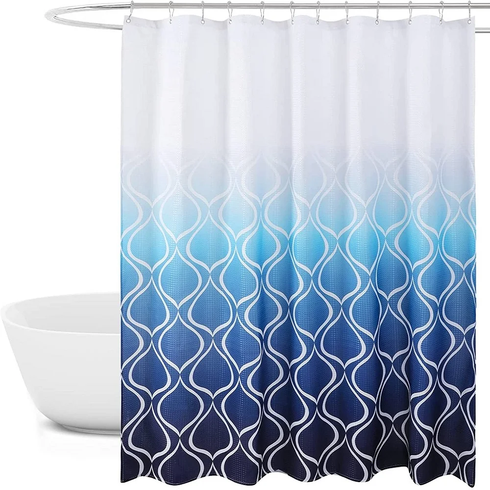 

Морская занавеска для душа с вафельным переплетением, Современная Геометрическая абстрактная дизайнерская занавеска для ванной, водонепр...