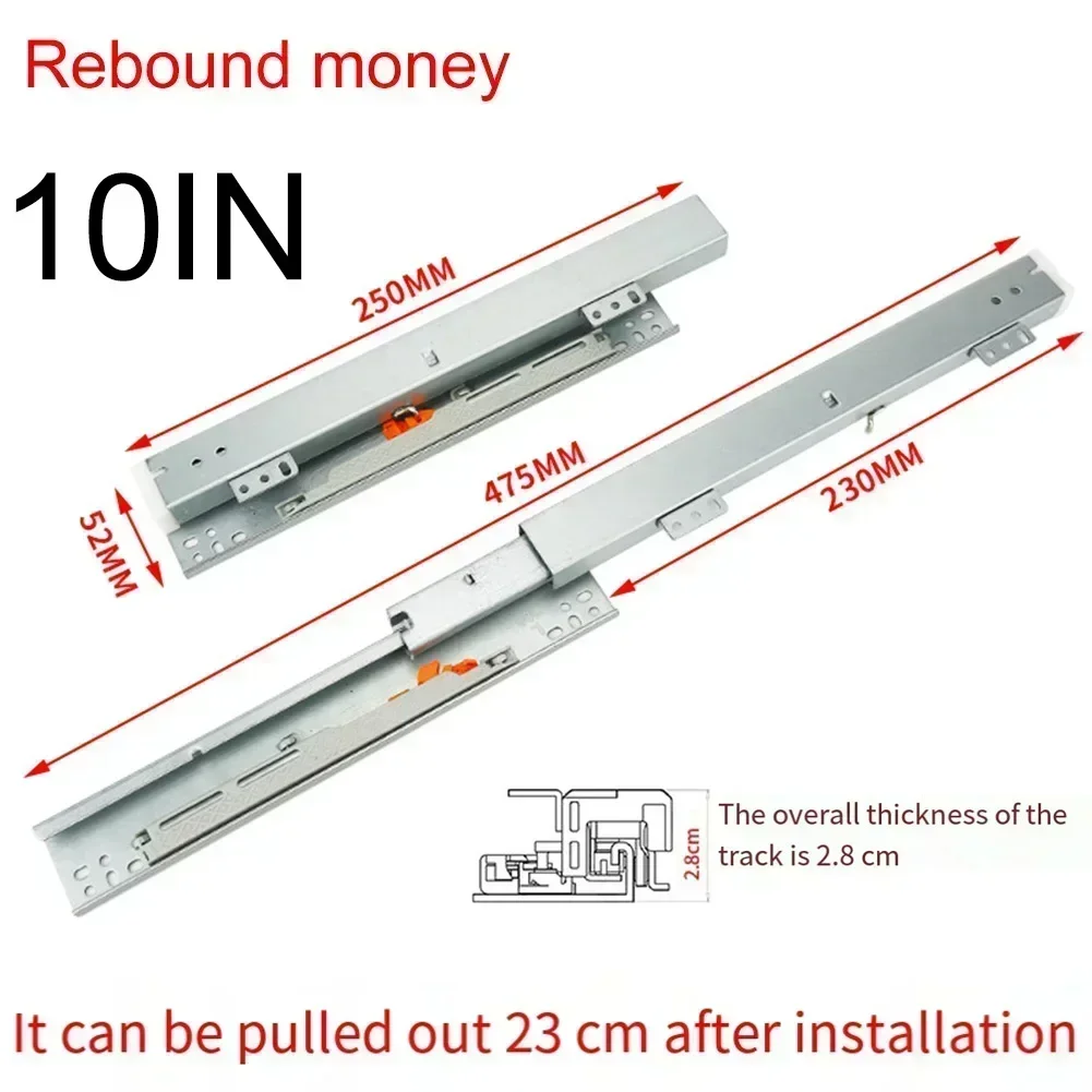 Drawer Slides Floor Mounting Underfloor Guides Display Cabinet Slide Rail Furniture Slide Steel Keyboard Cupboard Cabinet Runner