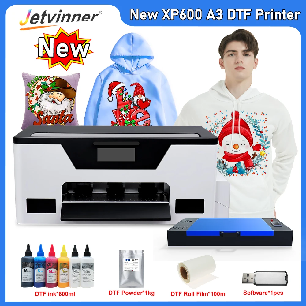 A3 DTF Printer For Epson XP600 Print Head DTF Transfer Film Printer A3 impresora  dtf For Textile Print T shirt Printing Machine - AliExpress