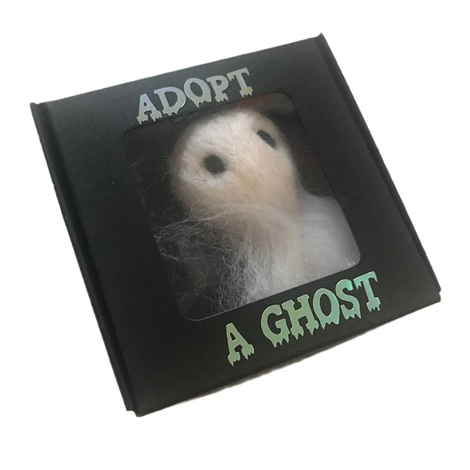 Little Pocket Ghost Halloween Wool Felt Spooky Doll E Tiny Scroll Ghost Companion Doll Adotta Un Fantasma In Una Scatola Regalo Per Fantasma