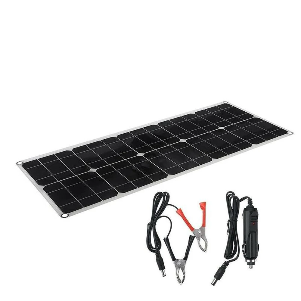 

Portable Solar Panel 40W Monocrystalline Silicon Solar Charging Board Waterproof with DC/USB Output for Outdoor Camping Supplies