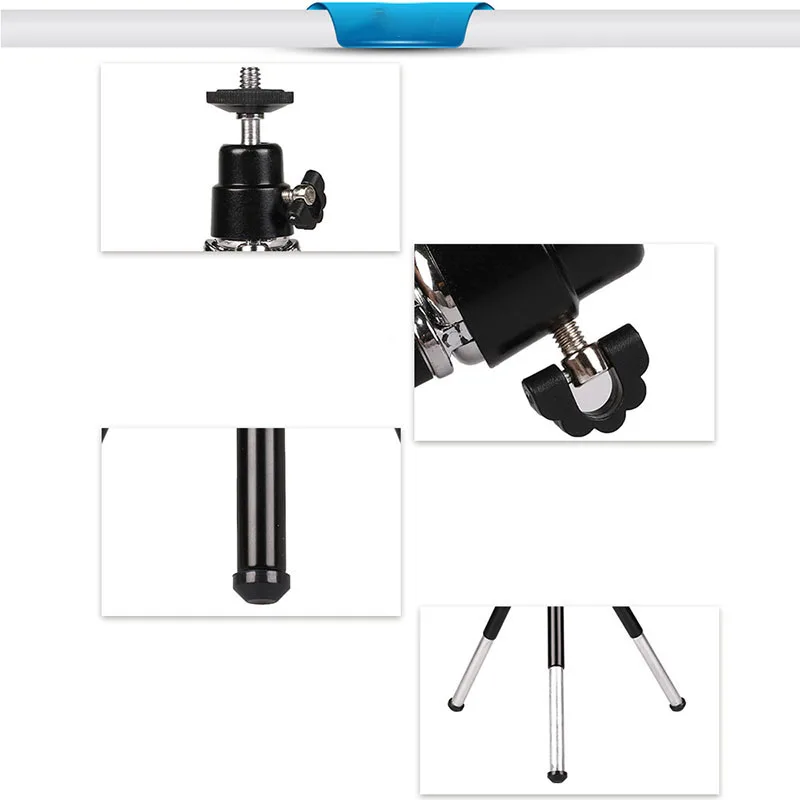 Lightweight Mini Portable Tripod Adjustable Mini Tripod Aluminum Alloy for Iphone Camera Projector Black phone tripod photo tripod home camera stand