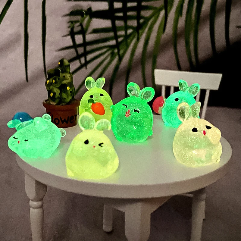 Bagliore Luminoso Nel Buio Micro Paesaggio Adorabile Piccolo Mini Ornamenti In Resina Scaffale Da Tavolo Da Tavolo Decorazioni Per La Casa