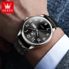 OLEVS Classic Men's Watch Quartz Leather Strap Digital Dial Man Wristwatches Business Casual Watches for Men Relogios Masculino 4