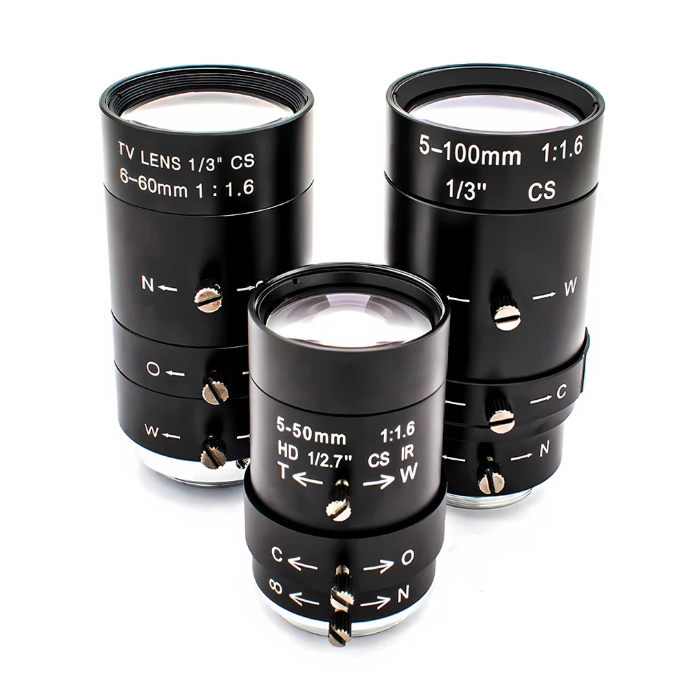 3Megapixel CS Mount 5-50mm/6-60mm/5-100mm Manual Zoom Focus HD Industrial Varifo