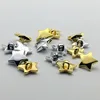 50pcs 12.5mm Acrylic Shiny Metallic Star Shank Buttons Sewing DIY Garment Accessories Silver/Gold 1