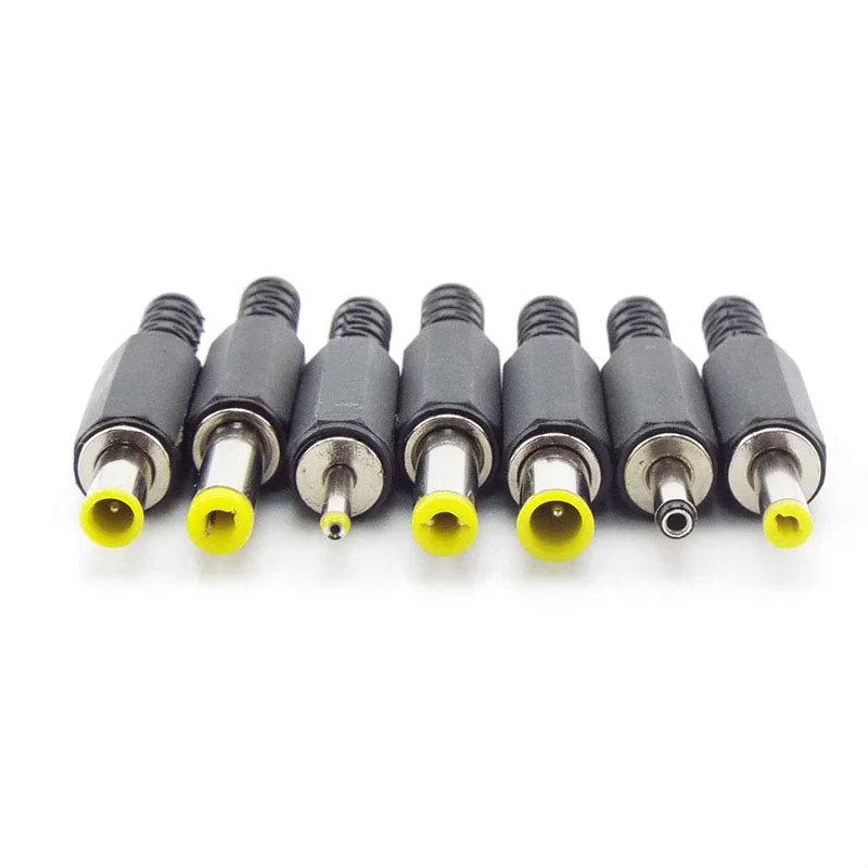 DC Male Jack Power Plug Connector Adapter 2/10x 3.5x1.35mm 4.0x1.7mm 4.8x1.7mm 5.5x2.1mm 2.5 Male jack Socket Adaptor audio CCTV