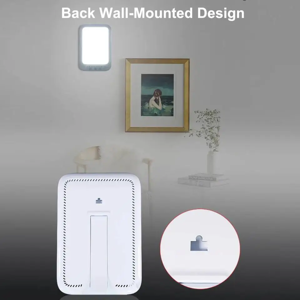 Sad Therapy Lamp Bionic Sunlight Daylight Lamp 20000 Lux Cool & Warm Light Against Depression 3 Light Color 10 Brightness Levels