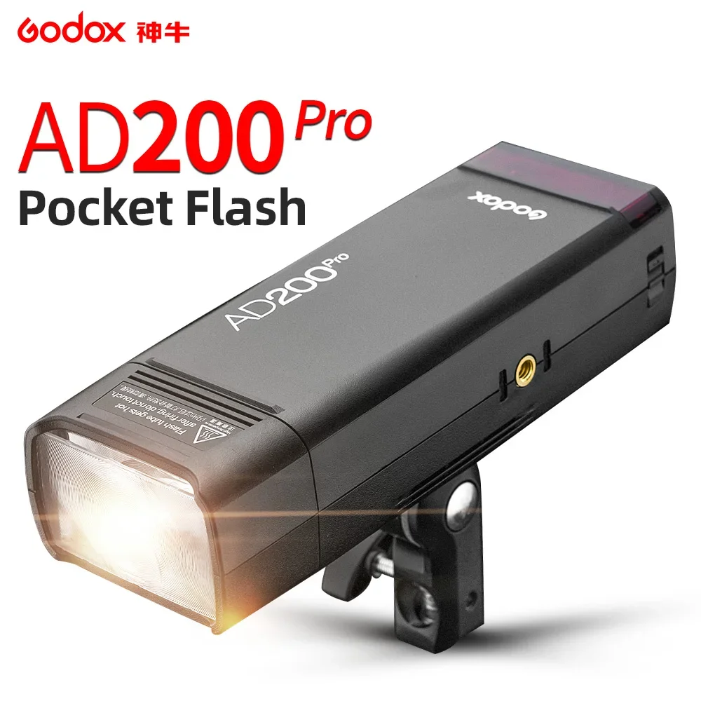 Godox AD200Pro 200Ws TTL 2.4G 1/8000 HSS Outdoor Flash Light with 2900mAh  Battery 0.01-1.8s Recycling