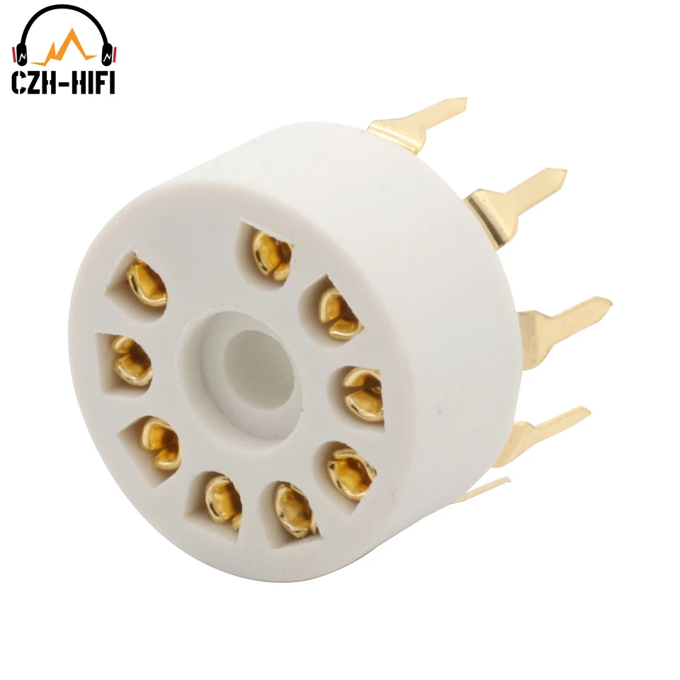 Sunn 10PZ Ceramica B9A Placcato Nel 9Pin Presa Per Tubo - Foto 2