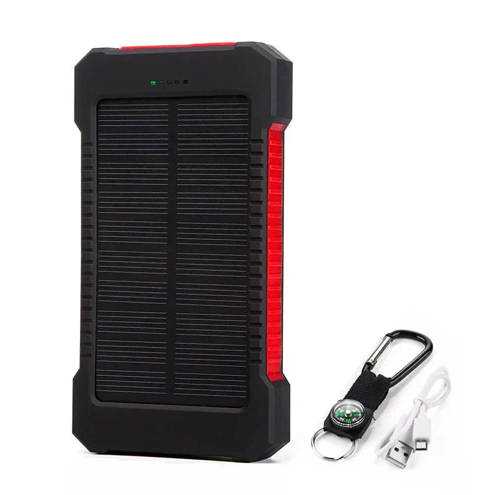 H  020000mAh Solar Power Bank Portable External Battery Double USB Fast Charging Powerbank Phone Charger For Smart Mobile Phone 3