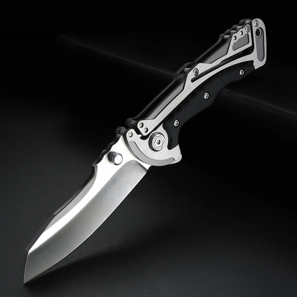 Mechanical outdoor knife CNC process D2 steel high hardness folding