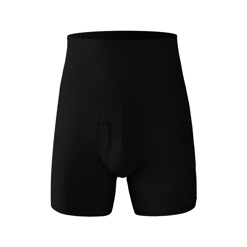 Erkek iç çamaşırı Erkek pamuklu yüksek bel göbek büyük boy uzatma aşınma önleyici bacak artı şişman sıcak spor baksır şort