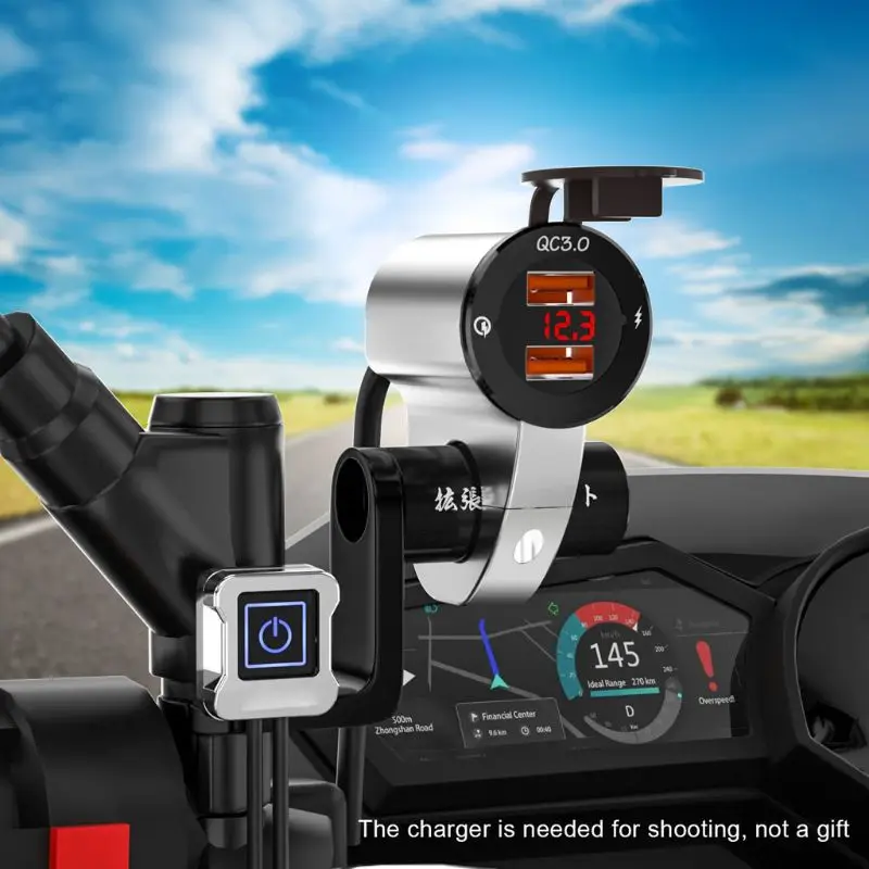 Rearview Mirror Mount Extender Bracket Holder Clamp Bar Phone GPS Holder Levers Adjustable Motorcycle ATV Rear View Accessories
