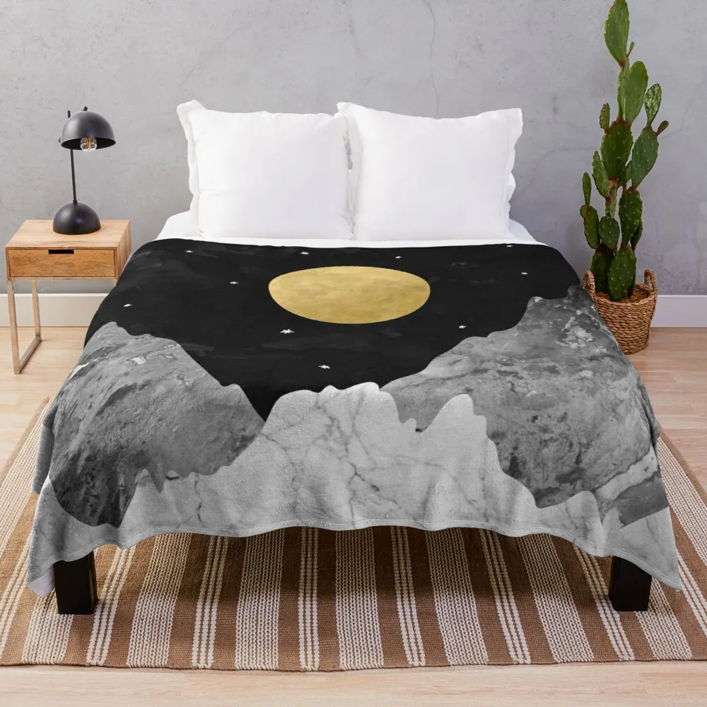 

Moon and Stars Throw Blanket For Sofa Thin Blankets For Sofa