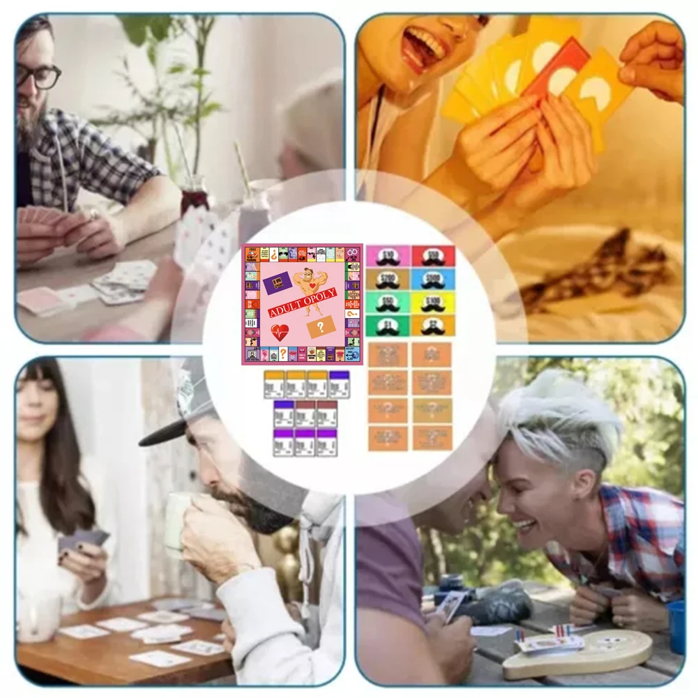 Couple Adult Opoly Board Game Set Adults Date Funny Intimacy Deck Cards Game Kit For Wife Husband Girlfriend Boyfriend 4