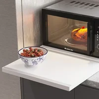 Microwave Stand Kitchen Storage Rack Pull-Out Work Table Drawer Oven Organizer For Easy Prep Space Saving Shelf 1