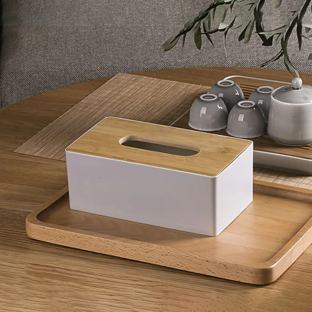 1pc Wood Cover Tissue Box Creative Multi-Functional Table Storage Box Hotel Toilet Paper Storage