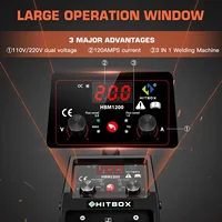 140A MIG Welder Gasless, 110V/220V Dual Voltage Flux Core Welder Flux MIG/Lift TIG/Stick 3 In 1 Synergy MIG Welding Machine 2