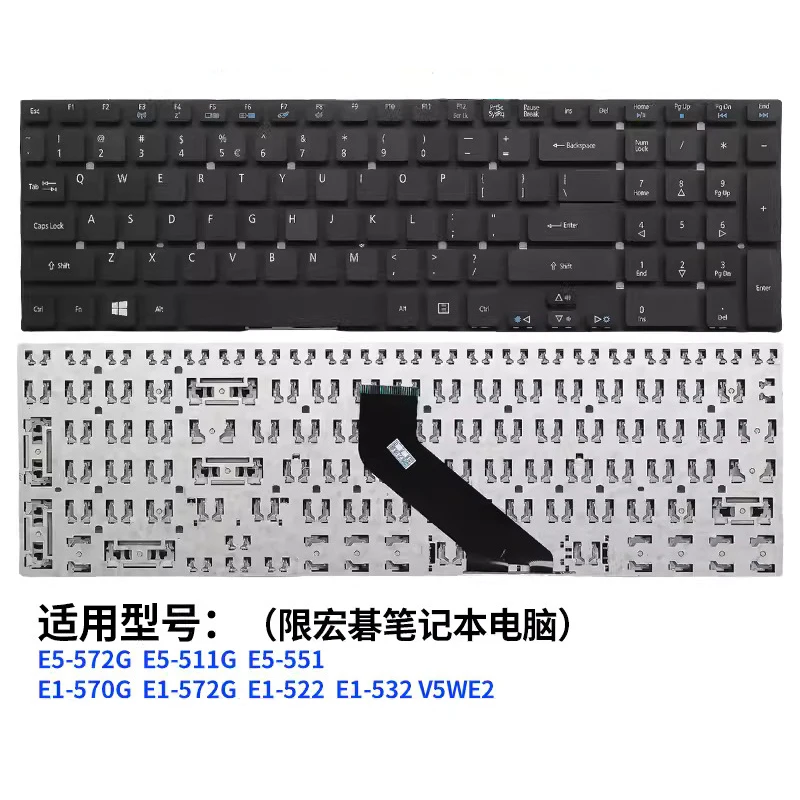 

Для Acer E5-572G E15 E5-511 E5-521 E5-571 V3-572 Z5WAE Клавиатура ноутбука